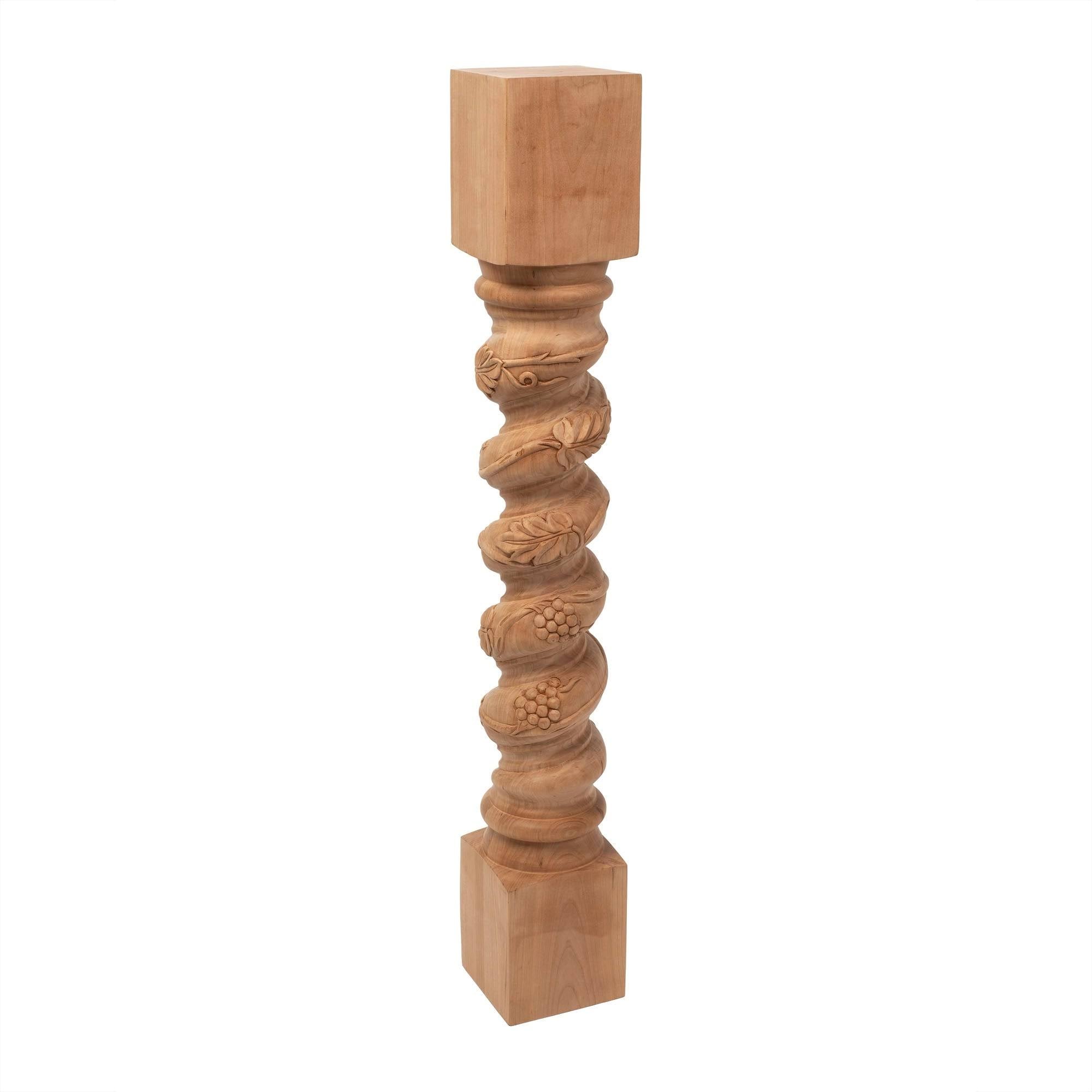 Unfinished Solid Cherry Kitchen Island Leg Z91105