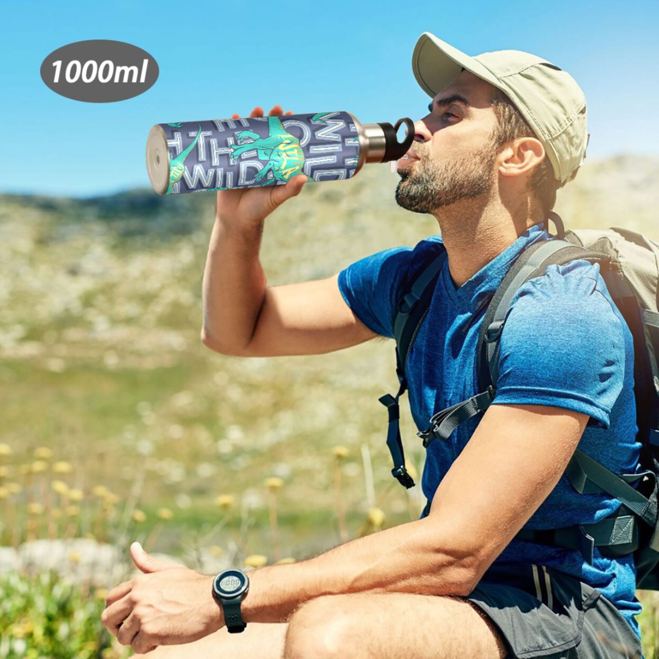 Stainless Steel Insulated Water Bottle with Straw Lid B398749