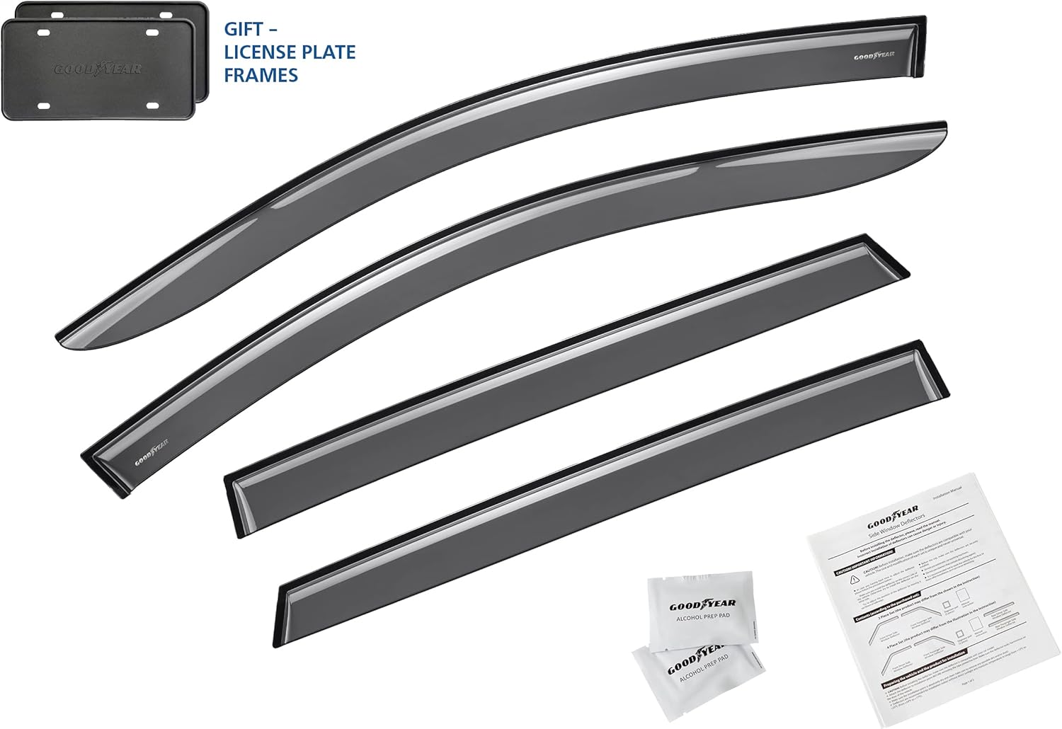 4 pcs Tape-on Side Window Deflectors for Kia Sorento 2016-2020 H250276