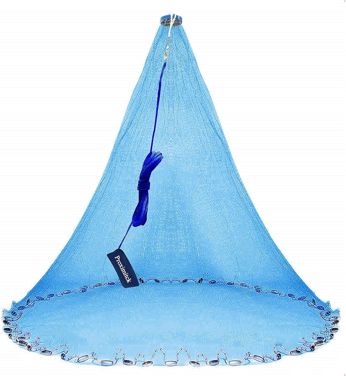 Handmade Saltwater Fishing Cast Net with Stainless Steel Round Weights, 4Ft/6Ft/8Ft Radius, 1/2 in Mesh Size, Pack of 2 U182