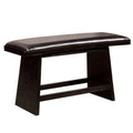 Faux Leather Padded Dining Bench in Black U1069