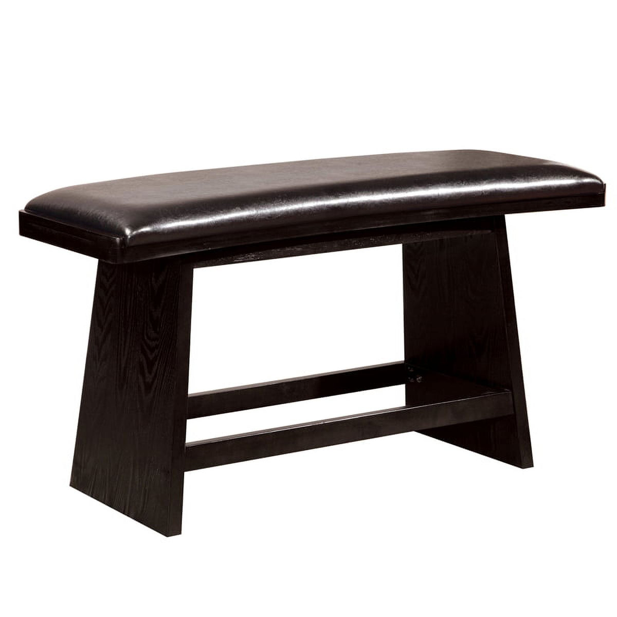 Faux Leather Padded Dining Bench in Black U1069