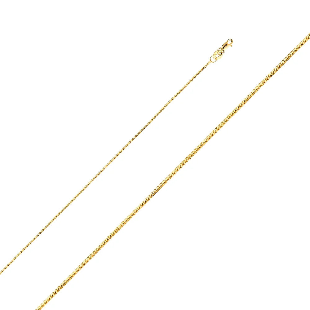 14K Yellow Gold Cross Pendant with Chain Necklace Q2264