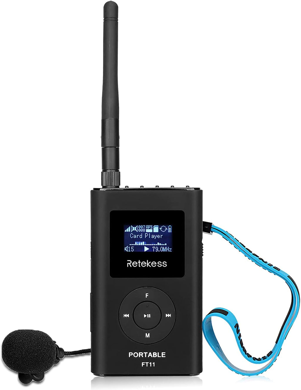 FM Transmitter with Microphone and Antenna Q8526