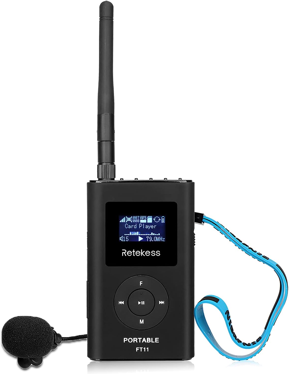 FM Transmitter with Microphone and Antenna Q8526