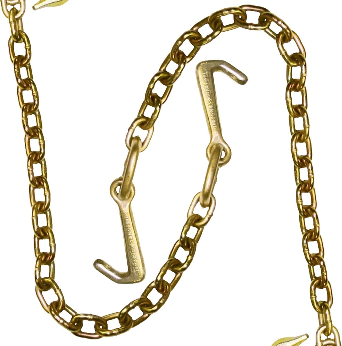 Towing Chain Bridle with Forged 4 Inch Mini J Hooks - Grade 70 Chain - 36 Inches Long - 4,700 Pound Safe Working Load K68375