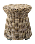 Brown Round Rattan Accent Table Z587987