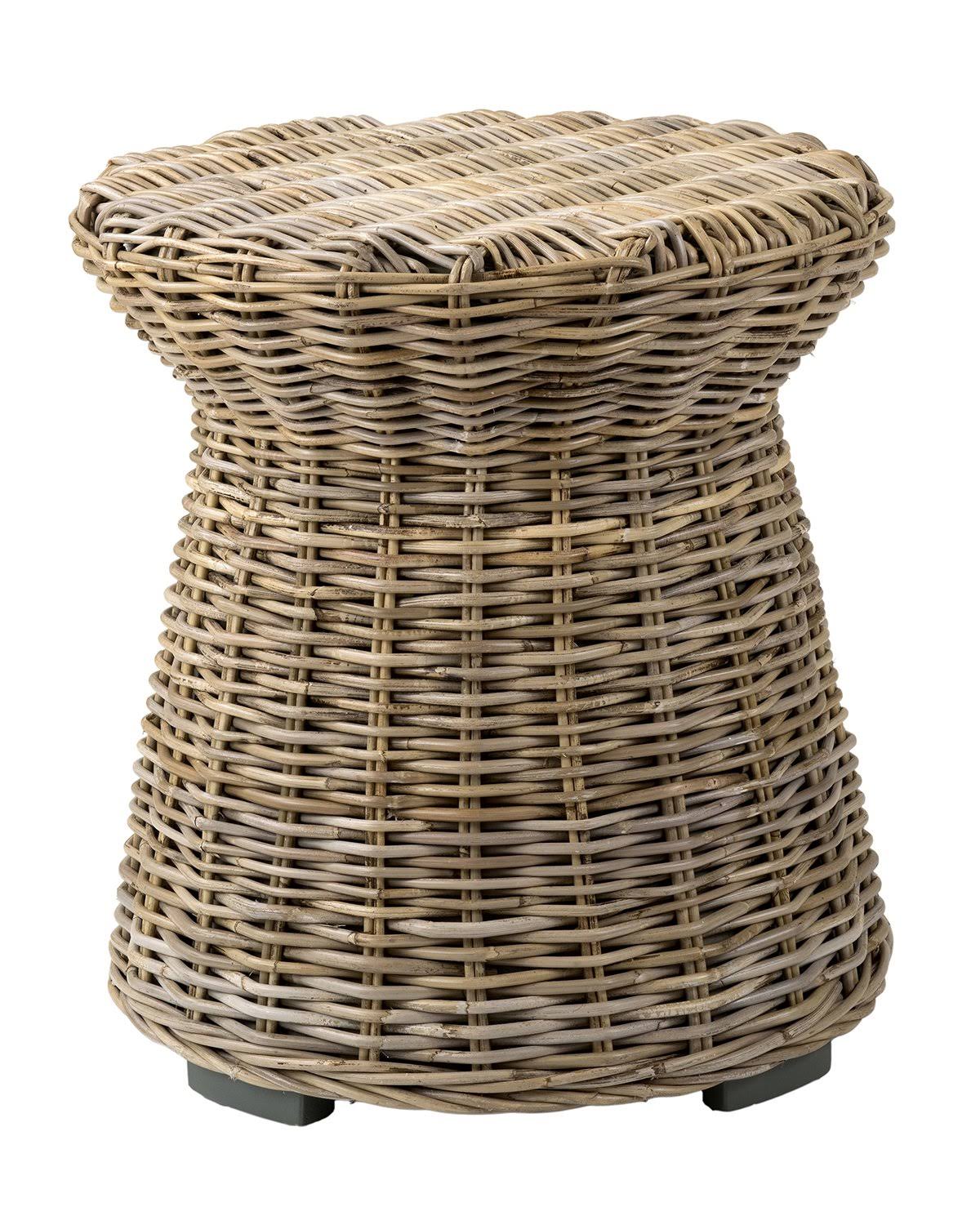 Brown Round Rattan Accent Table Z587987