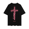 Chrome Hearts Pink Flame Cross Graphic T-Shirt
