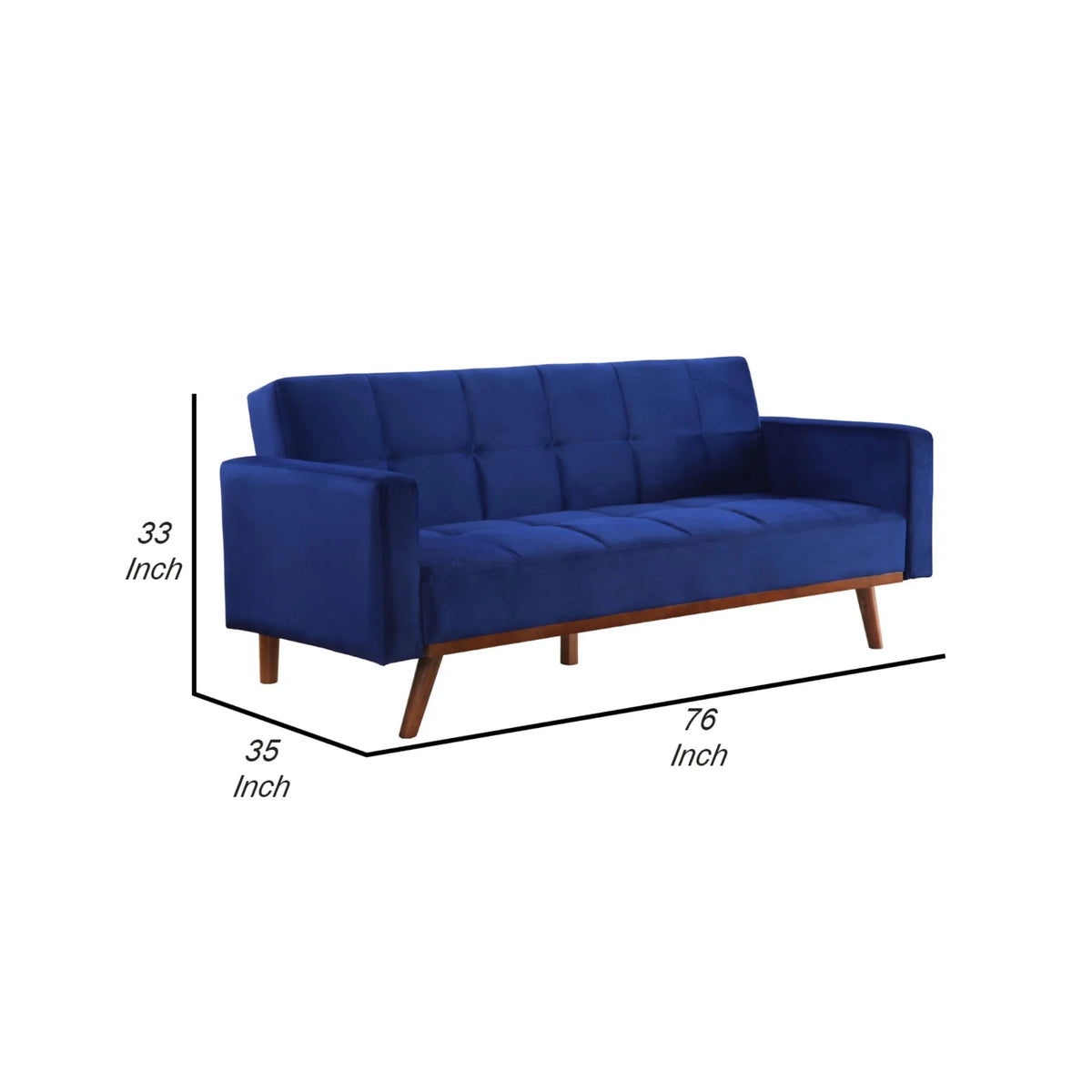 Blue Adjustable Fabric Sofa U308