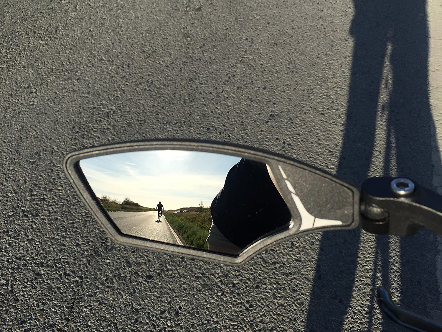 Handlebar Bike Mirror, HD, Blast-resistant, Glass Lens, Silver Left Y326