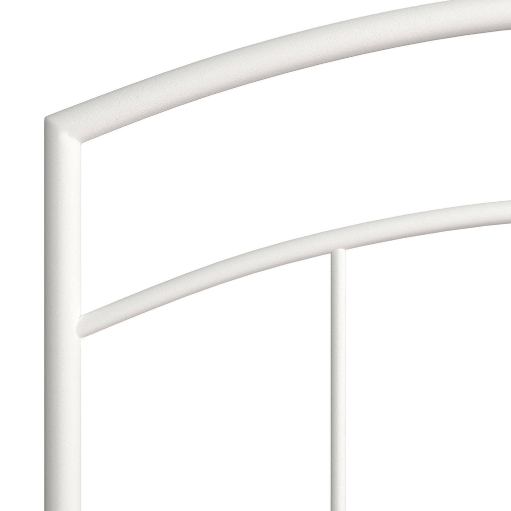 Textured White Twin Metal Headboard with Frame H75434