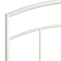 Textured White Twin Metal Headboard with Frame H75434