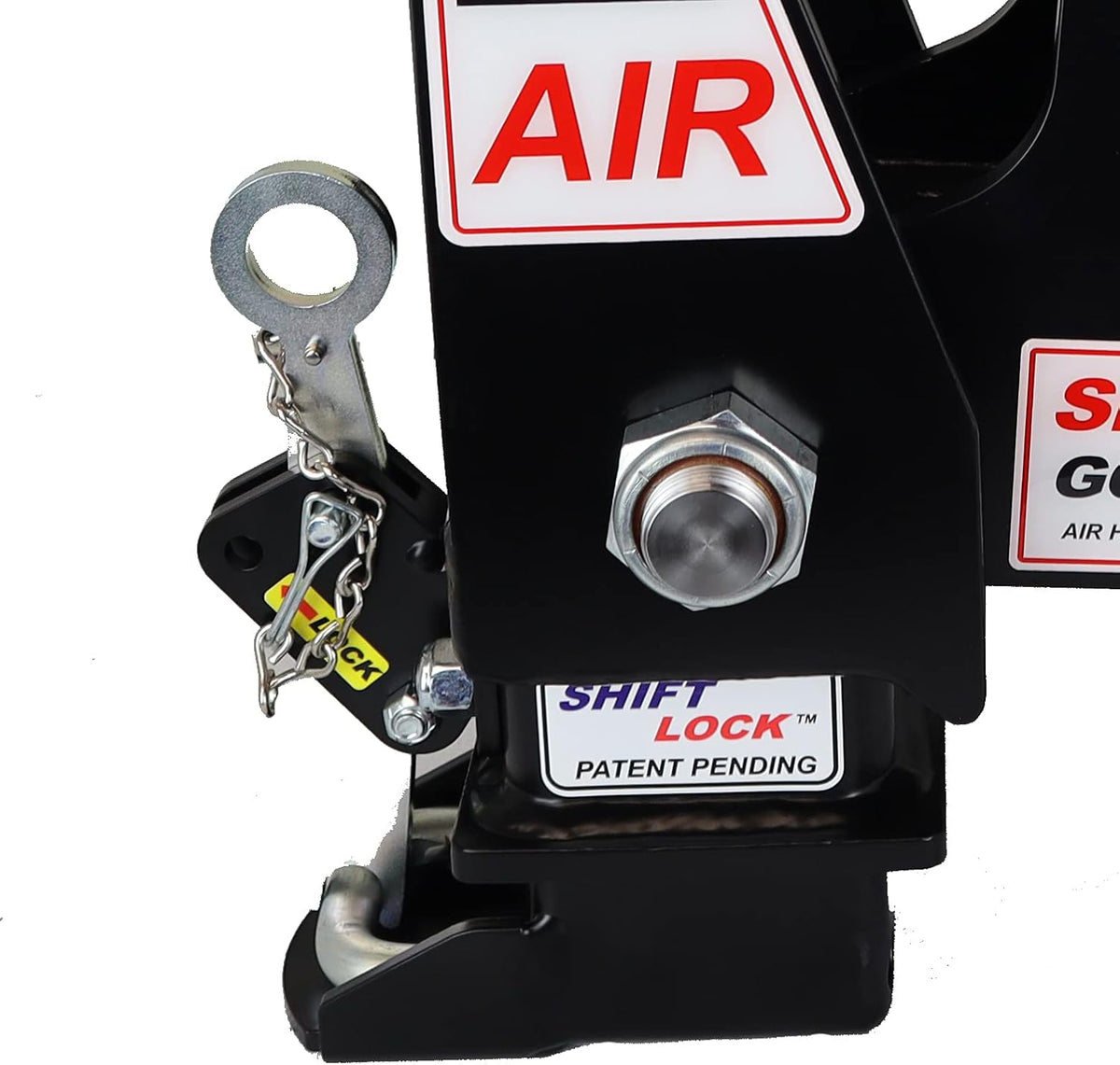 Gooseneck Air Hitch & Coupler, Round 4" Angled Pin 30K Coupler 9" Offset I9994