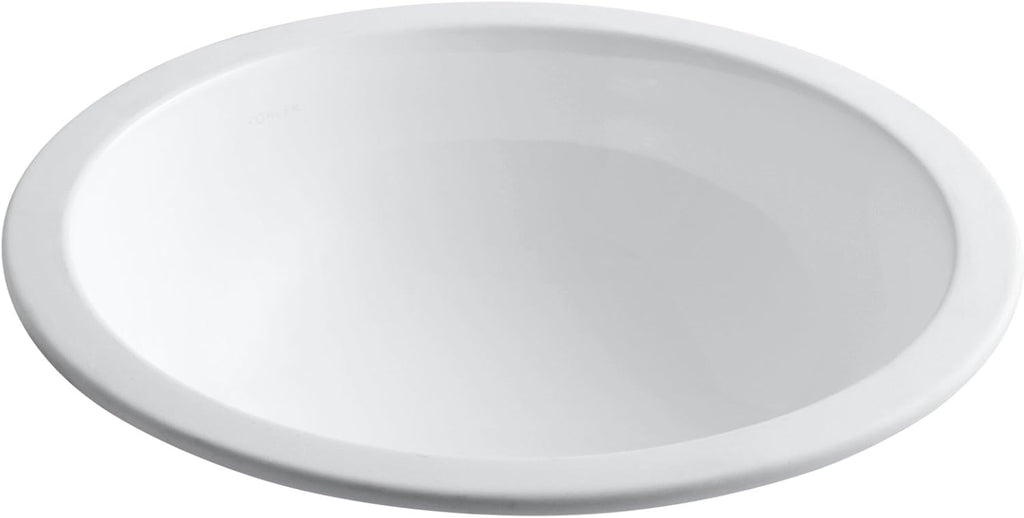 White Undercounter Bathroom Sink Y796