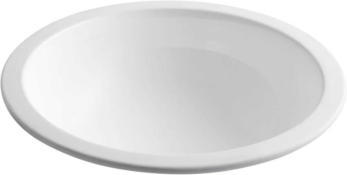 White Undercounter Bathroom Sink Y796