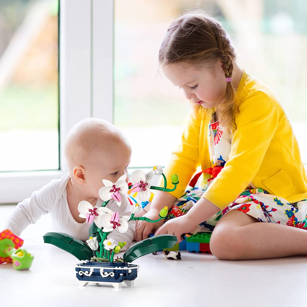 Flower Bouquet Building Kit, DIY Building Blocks Set R365937