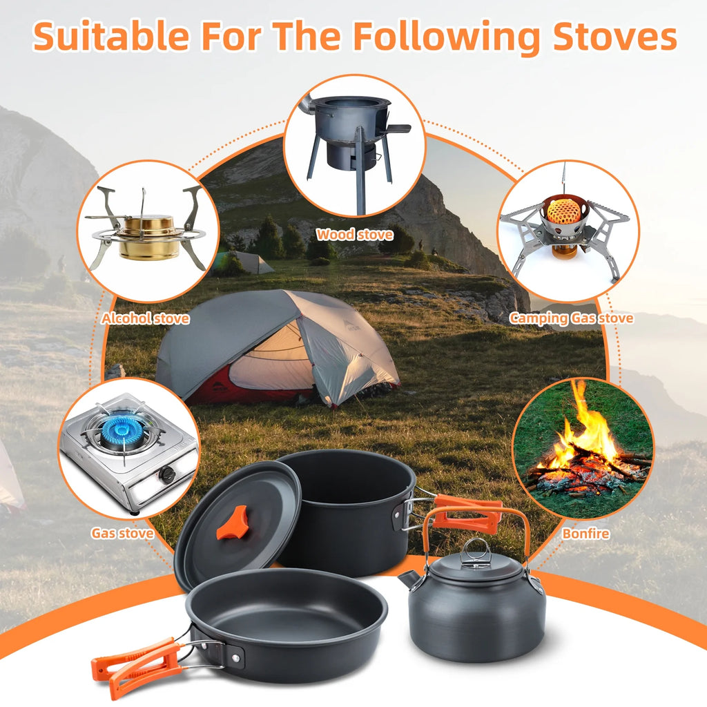 16pcs Camping Cookware Set Y997615