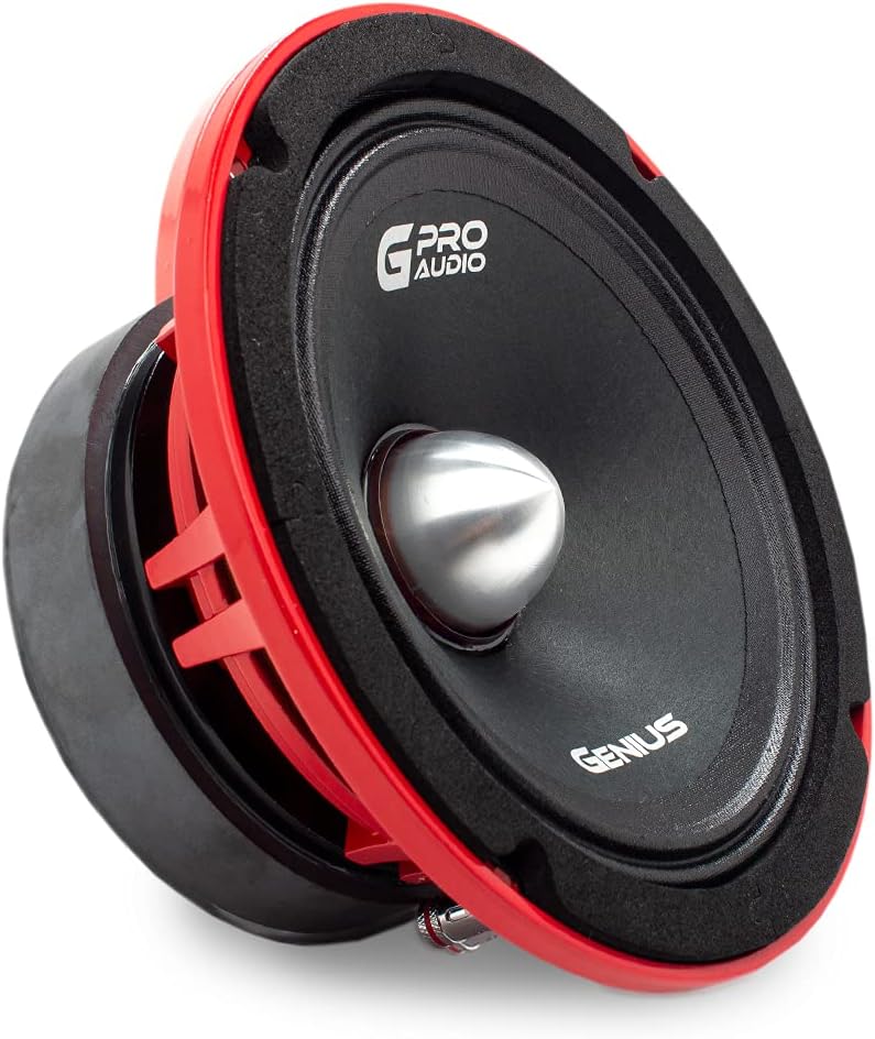 6.5 Midrange Car Audio Speaker Aluminium Basket Ferrite Magnet 4 Ohm Paper Cone Pack of 2 C241702