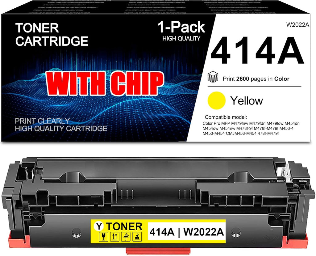 4 Pack Toner Cartridge with Chip for HP Color Pro Printer T5765