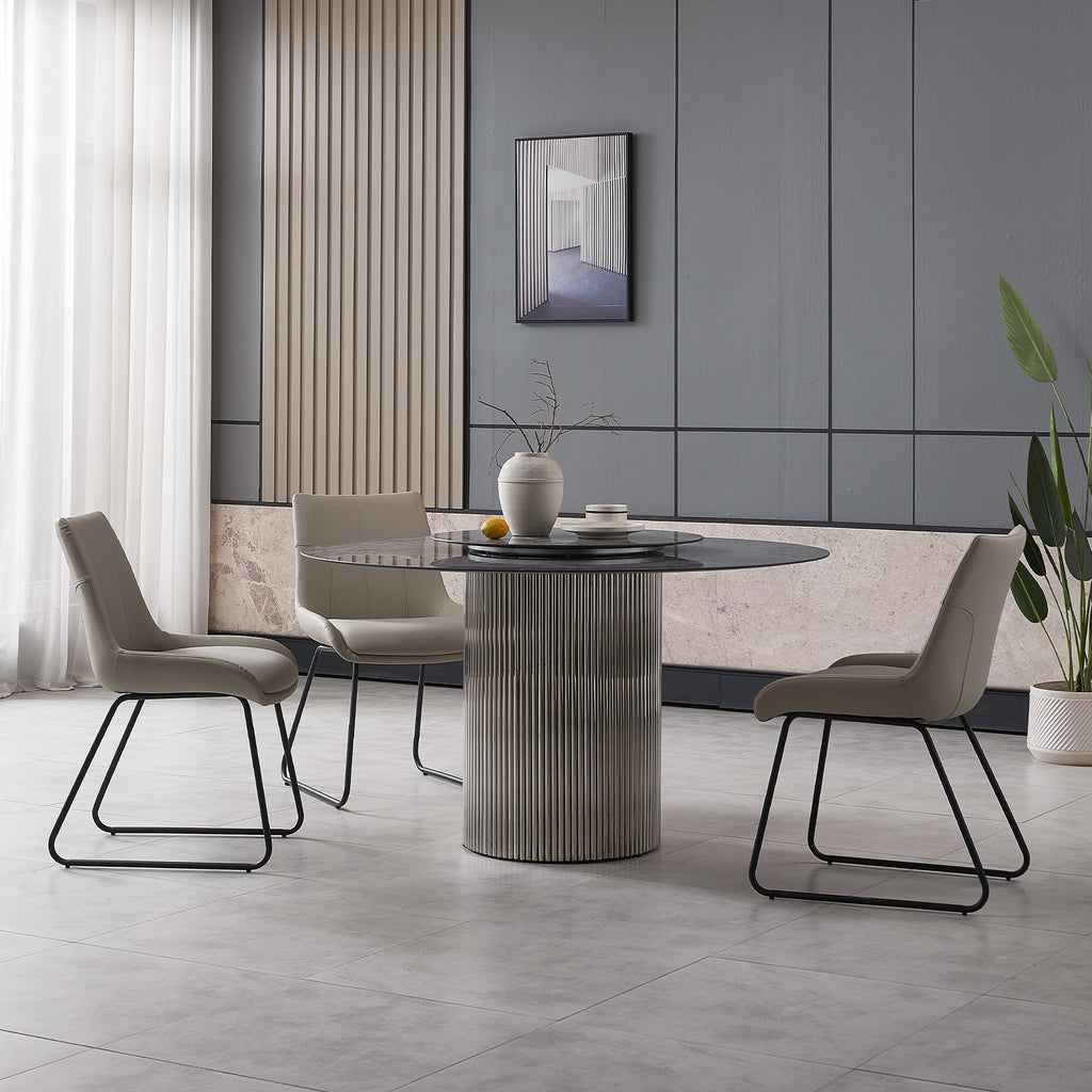 Faux Leather Dining Chair Set of 2 S737