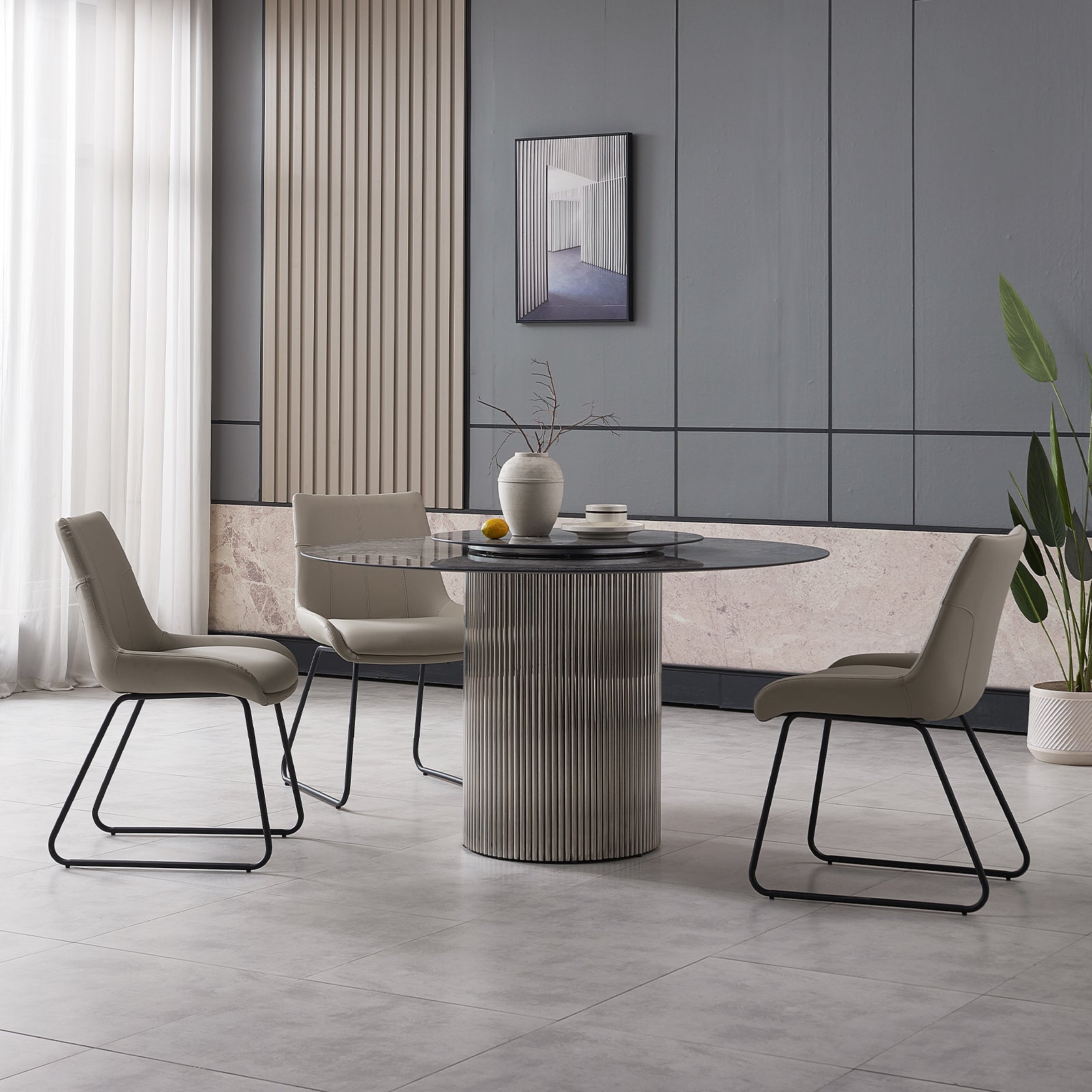 Faux Leather Dining Chair Set of 2 S737