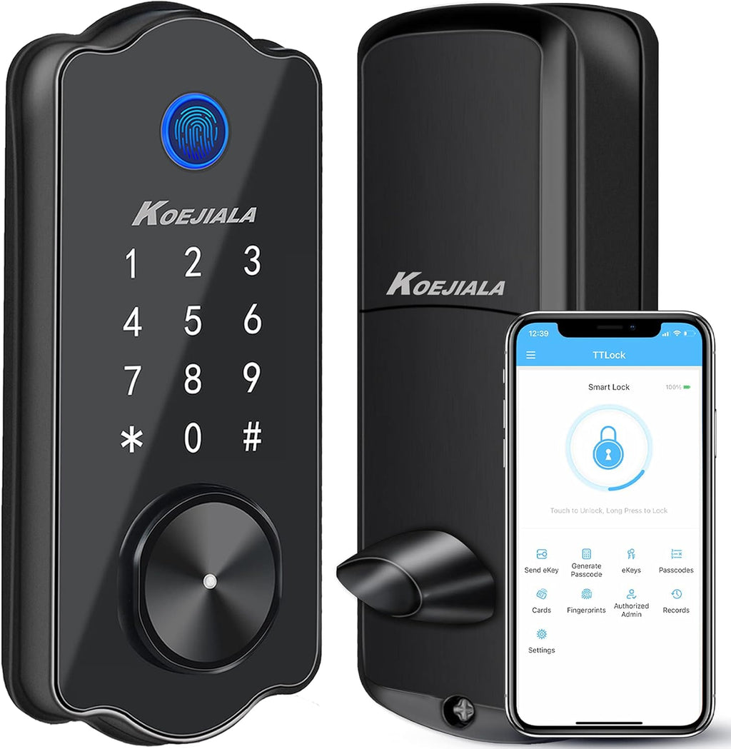 Smart Lock Fingerprint Keyless Entry Door Lock with Keypad WiFi Digital Electronic Deadbolt P66146