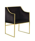 Accent Club Chair with Brass Stainless Steel Frame M178