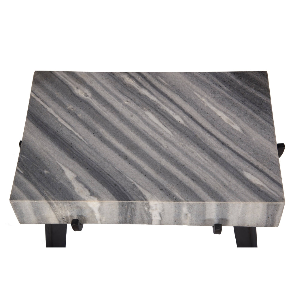 Grey Black Accent Table Q9972