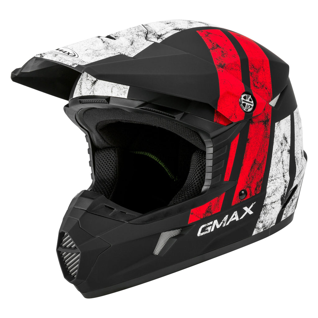Matte Black/White/Red Off-Road Helmet Medium H5183