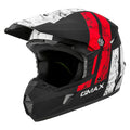 Matte Black/White/Red Off-Road Helmet Medium H5183