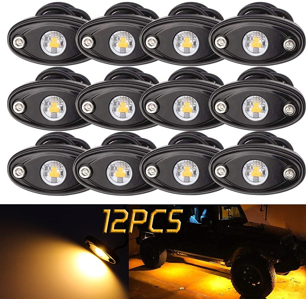 White 20Pods LED Rock Lights Waterproof Underbody Glow Lamps I54054
