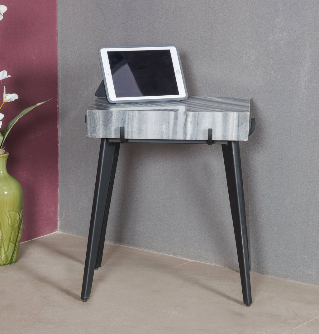Grey Black Accent Table Q9972