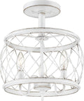 4-Light Semi-Flush Ceiling Lighting, Antique White Z719