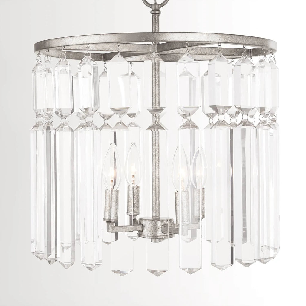 Antique Silver Semi Flush Mount Light B92213