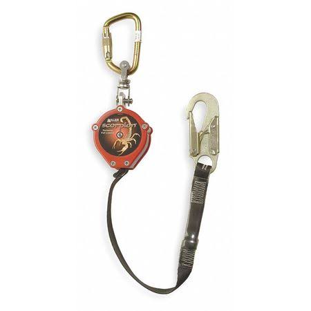 Red Personal Fall Limiter with Carabiner and Swivel Shackle J71321