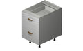 White Pine 18x22 x 27.13x22 x 24x22 Desk 2 Drawers Base Cabinet Engineered Wood U1543