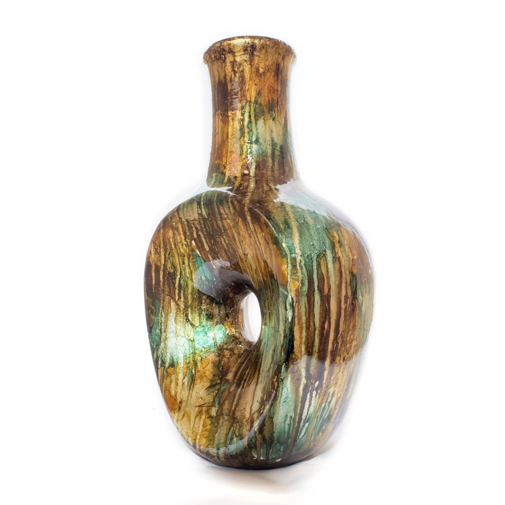 15 in. Copper Red & Gold Table Vase L410