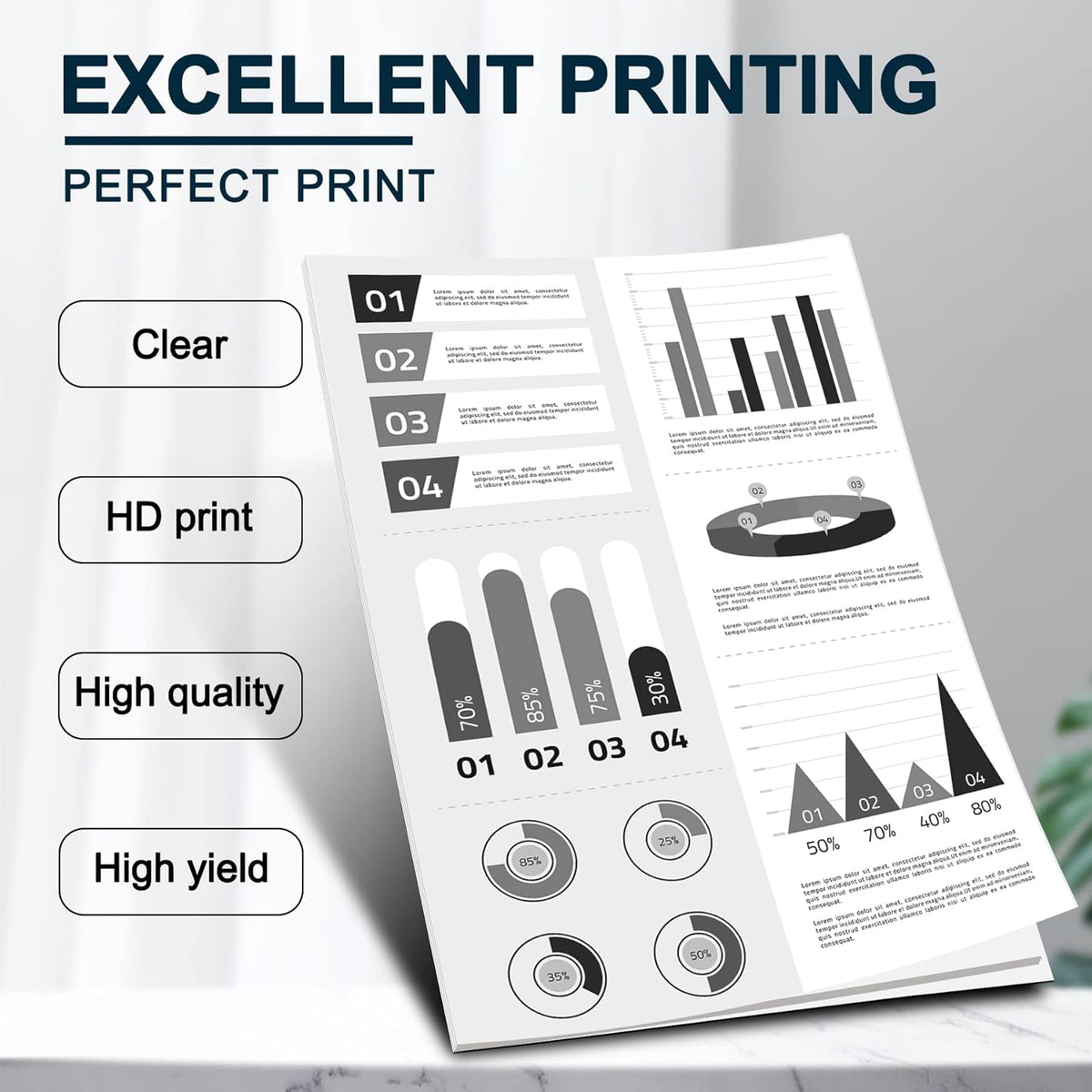 Compatible Toner Cartridge for HP Printers (1 Pack, Black) R698