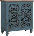 Blue Storage Cabinet with 2 Doors W7890
