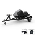 Gray / Black Jet Ski Cover with Trailer Straps and Storage Bag J1679