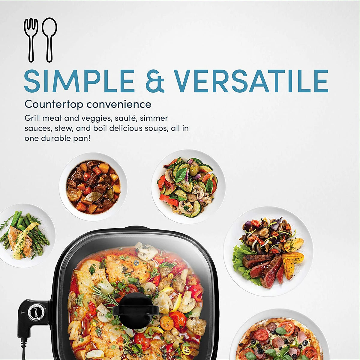 Black 4Qt. 3-in-1 Cool-Touch Electric Indoor Grill M7797