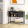 Black Kitchen Sideboard with Storage Buffet Cabinet Coffee Bar Console Table A2052