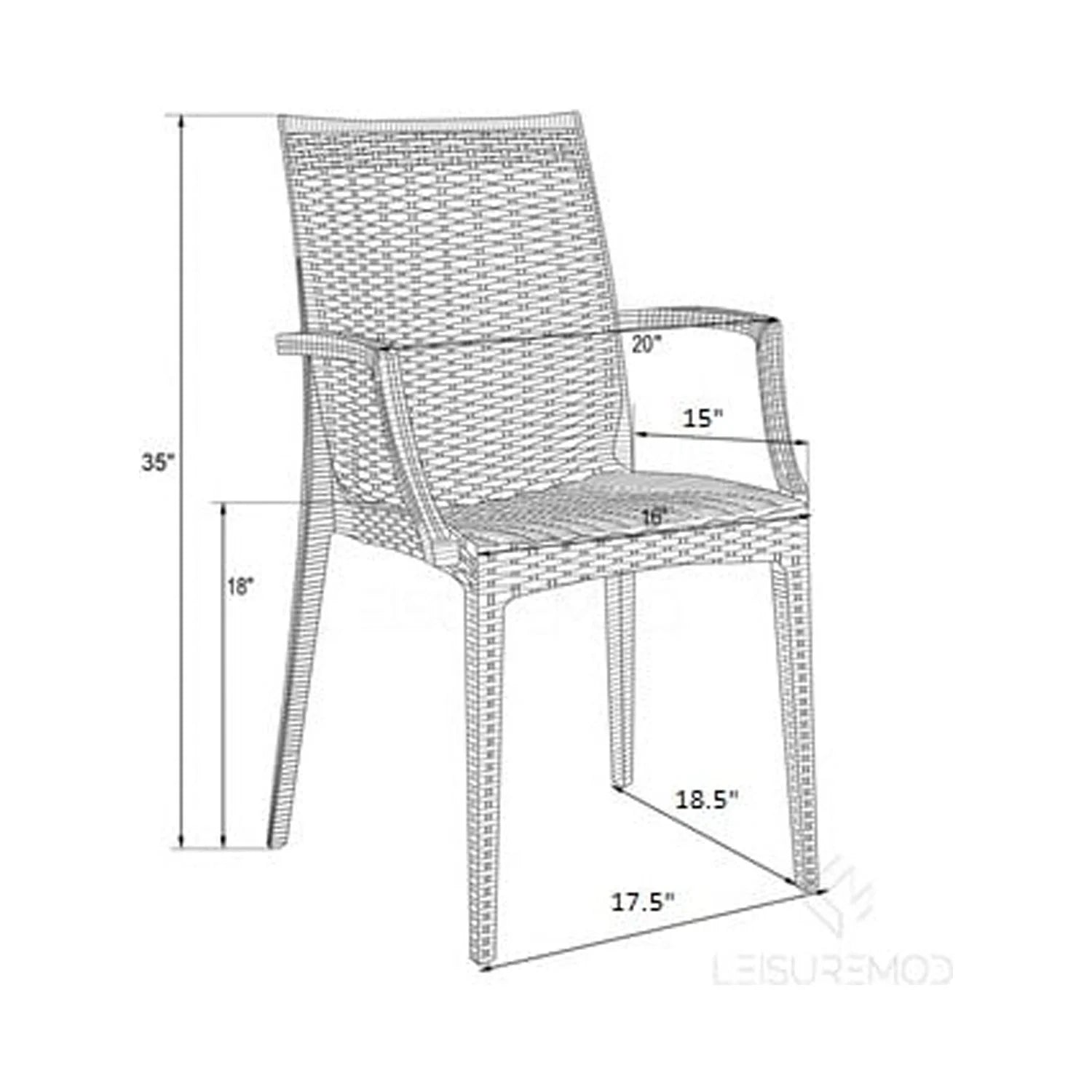 Mid-Century Indoor/Outdoor Chair L758