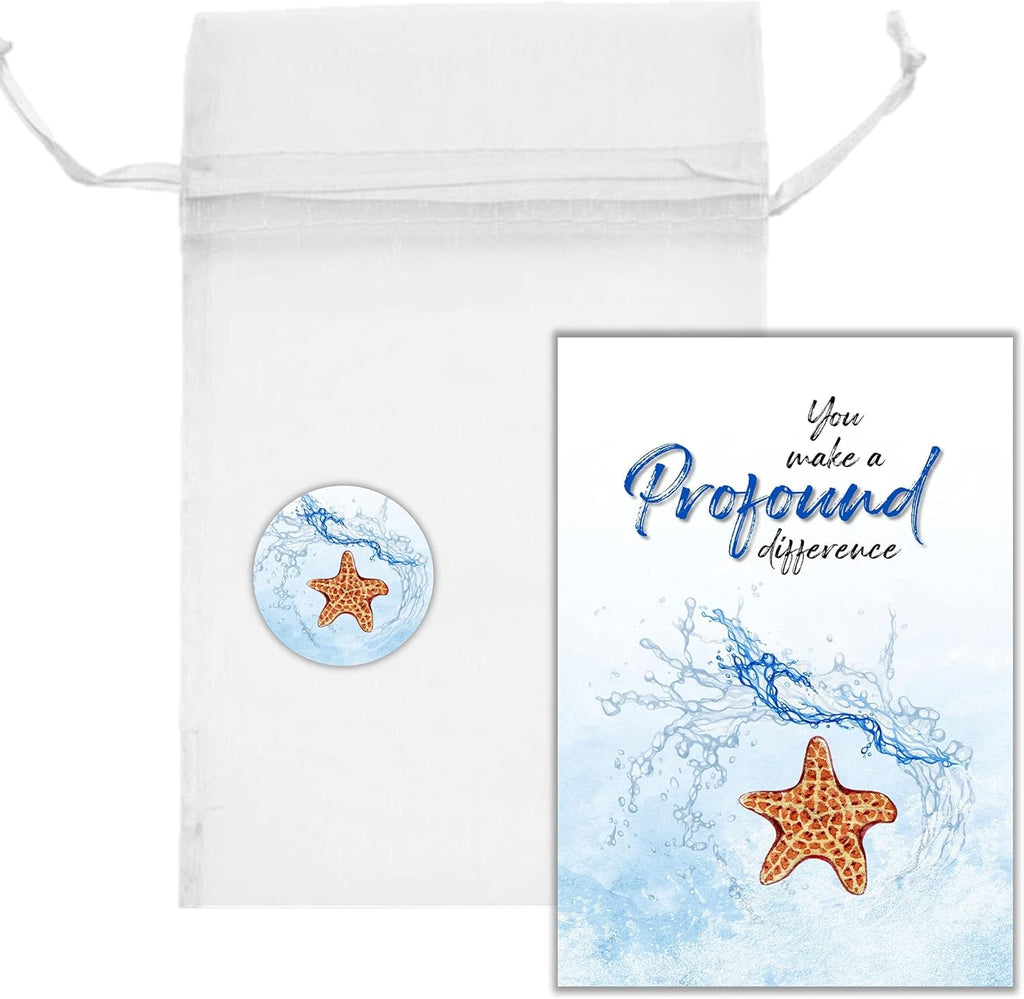 Starfish Story Cards with Matching Starfish Gifts, Pull-String Bags and Blue Splash Starfish - 90 Pieces W306895