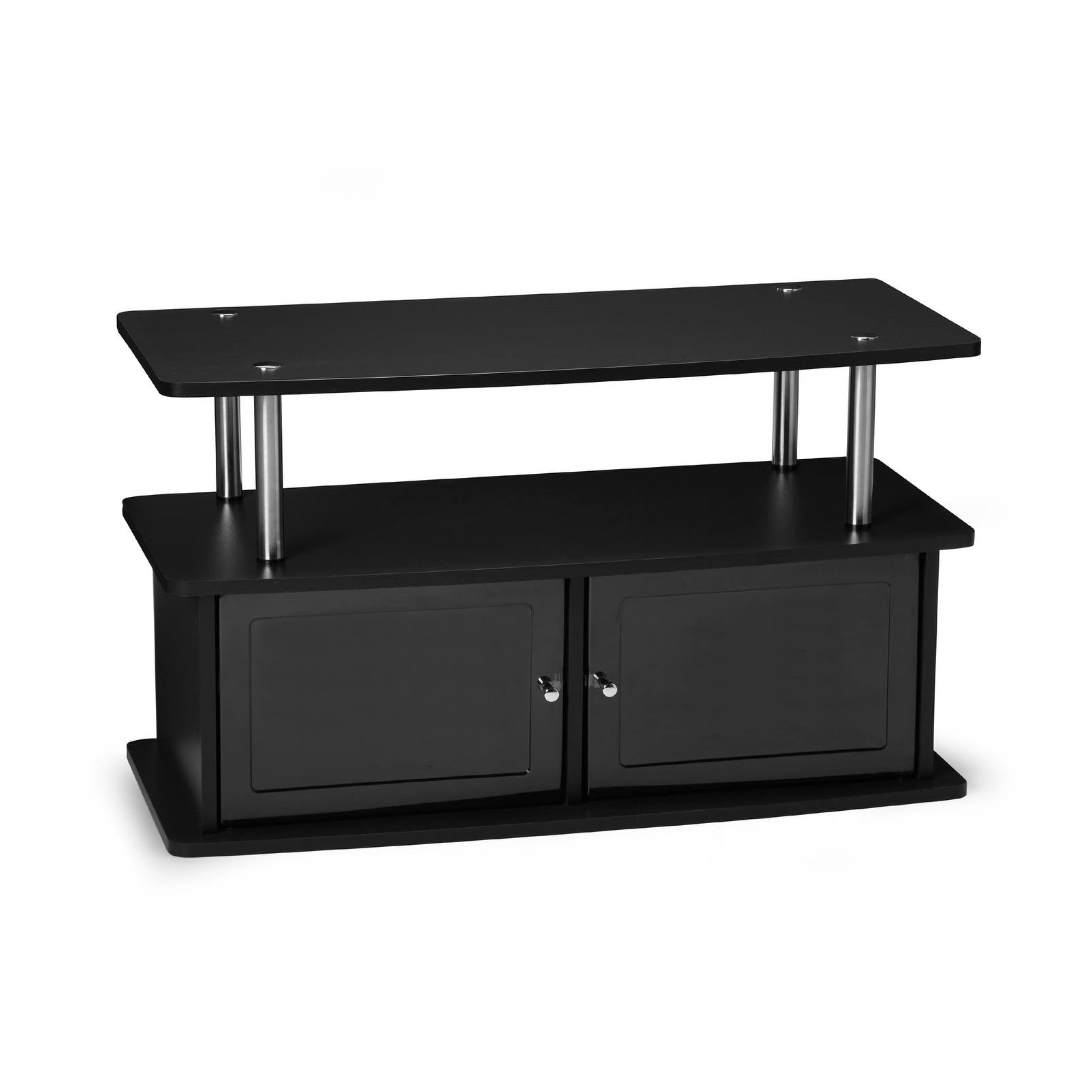Gray TV Stand with 2 Storage Cabinets and Shelf V850