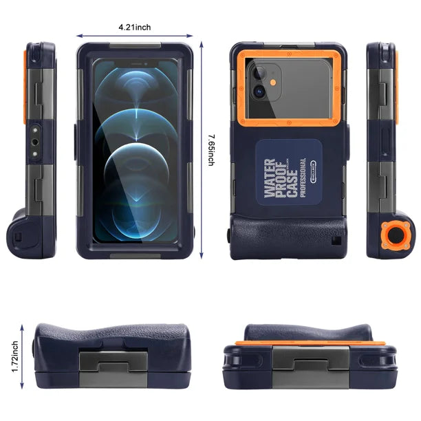 Waterproof Protective Case for Phones Up to 6.9 Inch with Lanyard T44953