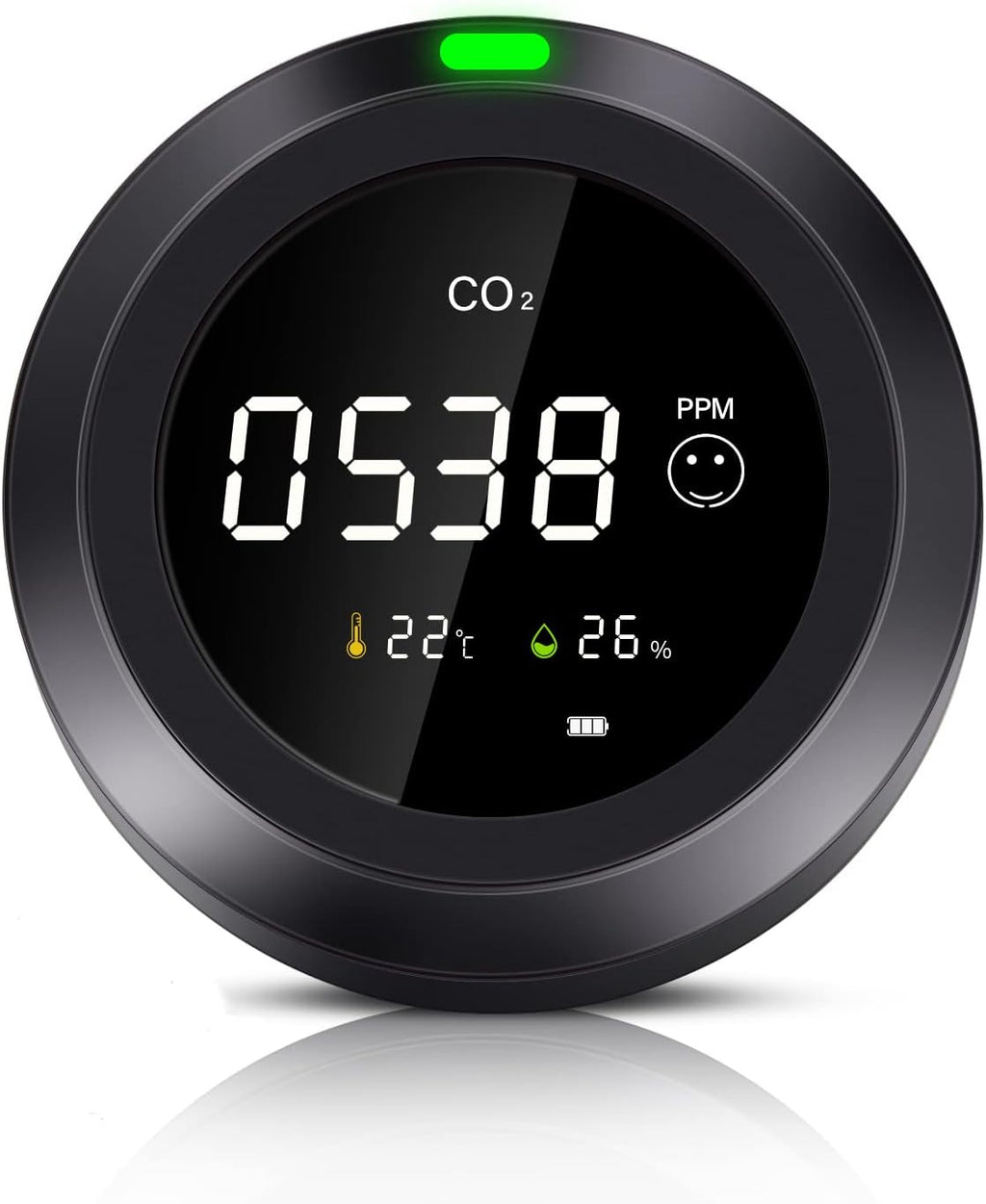 CO2 Detector, Real-Time Display CO2 Meter, 3-in 1 Indoor Air Quality Monitor B162
