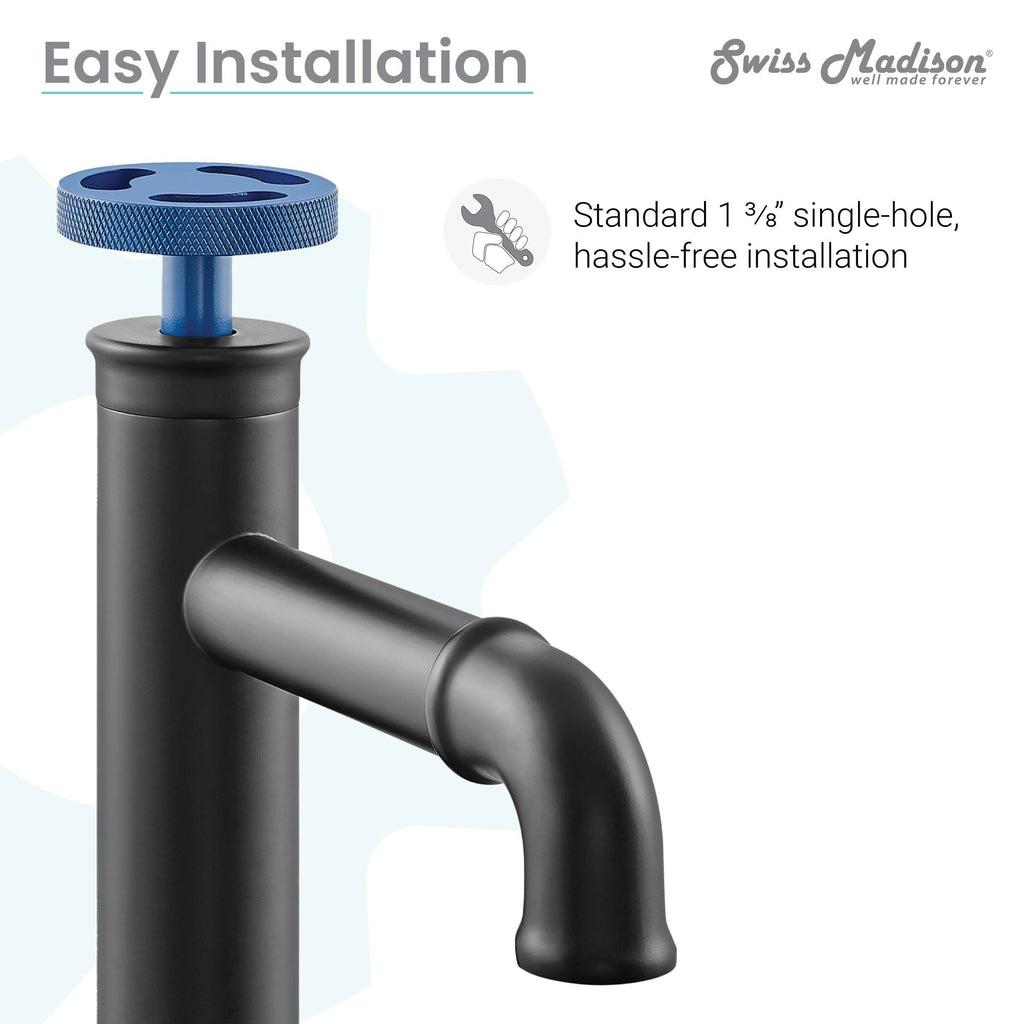 Red Single Hole Bathroom Faucet L89328