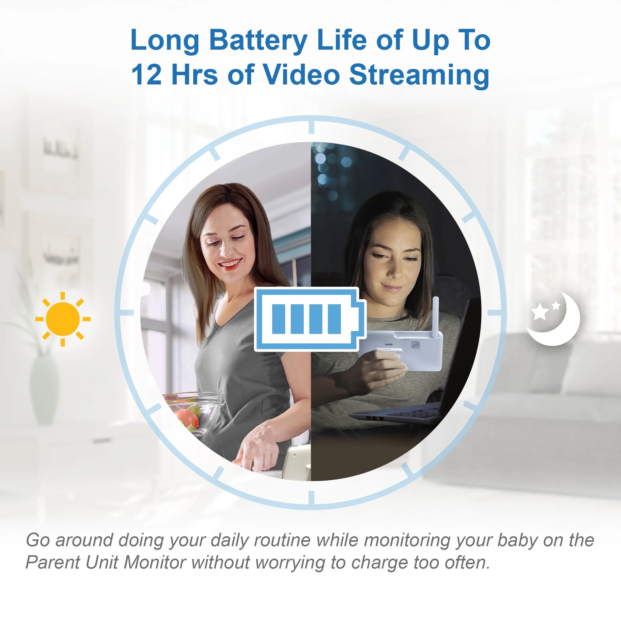 5" Smart Wi-Fi 1080p Pan & Tilt Video Baby Monitor T901